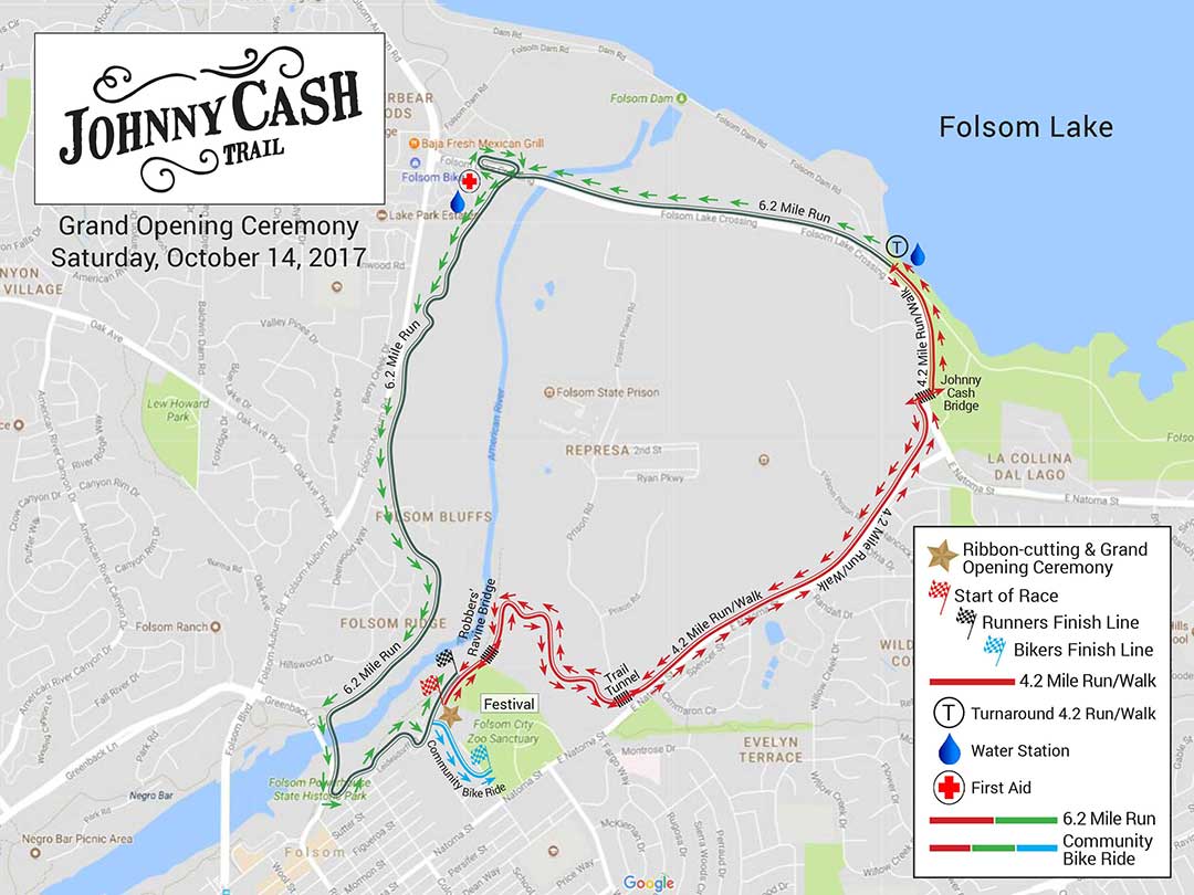 Johnny Cash Trail Events Map